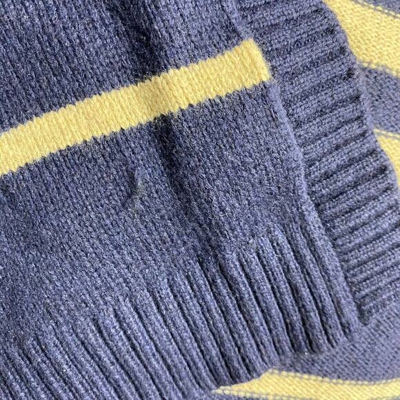 Gap Women Kimono Blanket Cardigan Sweater OS Navy Cotton‎ Wool Blend Nautical - Picture 7 of 8